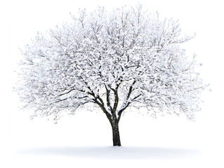 Obraz premium 3D illustration of a snow covered tree
