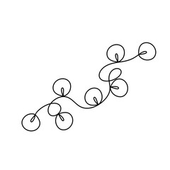 A black and white drawing of a string of lights