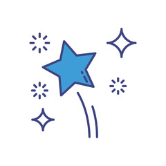 New Year�s Fireworks vector icon stock illustration