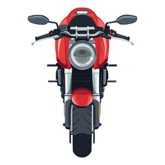 Fototapeta premium Top view of a motorcycle