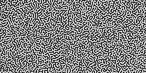 Abstract truing organic wallpaper Turing reaction diffusion monochrome seamless pattern .Monochrome Turing reaction background .Natural seamless line pattern. Linear design with biological shapes	
