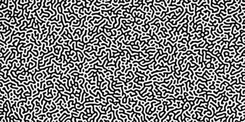 Abstract truing organic wallpaper Turing reaction diffusion monochrome seamless pattern .Monochrome Turing reaction background .Natural seamless line pattern. Linear design with biological shapes	
