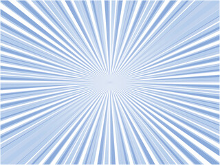 ポップでオシャレな集中線背景素材_ブルー