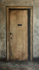 Vintage Wooden Doorway: A Glimpse into the Past