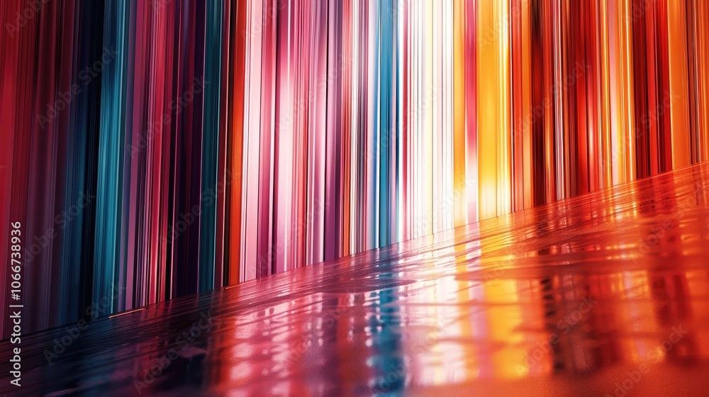 Aufkleber colorful vertical lines with copy space.