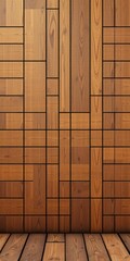 Vintage brown wood wall with seamless pattern, textured background for design projects or interior decor, seamless