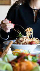 Pasta is one of the dishes most eaten with wine.