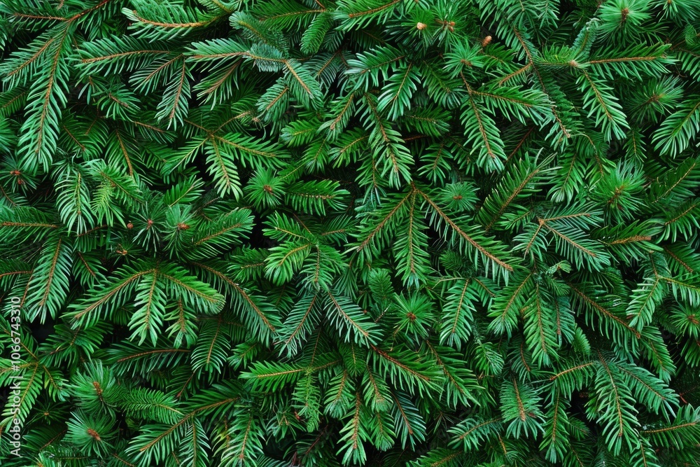 Wall mural Close-up view of a group of pine trees standing together