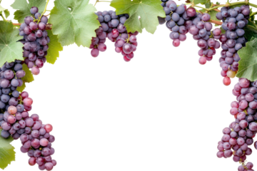 PNG Grapes border fruit frame.