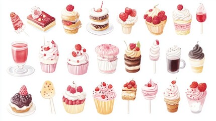 A selection of colorful cupcakes decorated with different toppings, perfect for a bakery display or social media promotion