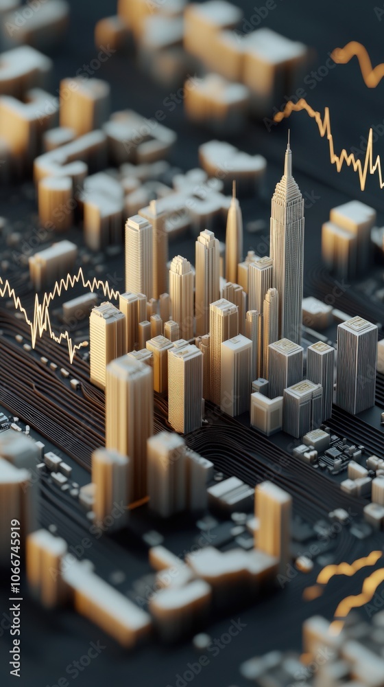 Poster Explore the architectural wonders of a modern cityscape with advanced design elements