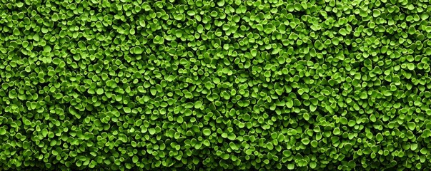 Lush green grass texture with small leaves, natural environment background.