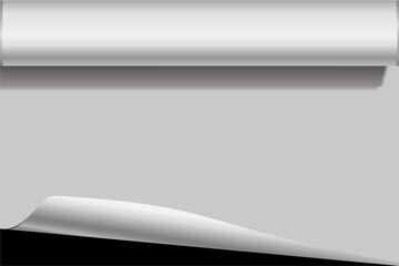 Vector realistic paper scroll. Vintage document, symbol of graduation and education. Curly empty parchment, old traditional certificate, document template.