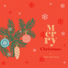 Christmas and New Year  backgrounds greeting cards. Modern vector illustration concepts for greeting card, website and mobile website banner, party invitation card, posters, social media banners.