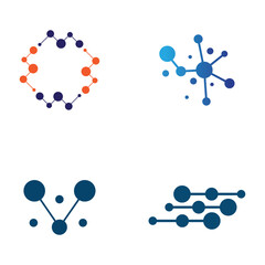 Molecule logo illustration vector template