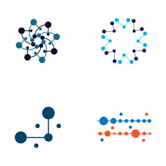 Molecule logo illustration vector template