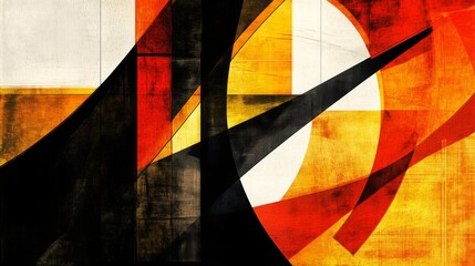 Fototapeta premium Abstract Design with Bold Shapes and Vibrant Colors