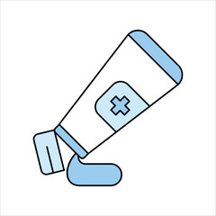 cream blue icon with white background vector stock illustration