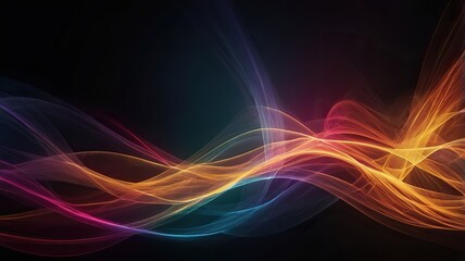 Fototapeta premium The Dancing Light. Colorful Spectrum Dancing Light Waves. Ideal for desktop wallpaper or background. 