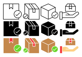 Order receive vector icon collection. vector illustration set.