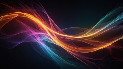 Fototapeta premium The Dancing Light. Colorful Spectrum Dancing Light Waves. Ideal for desktop wallpaper or background. 