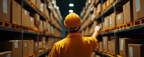 Efficiently organizing labeled boxes on high shelves to optimize inventory management in logistics