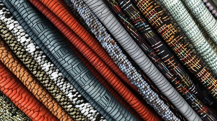 3D Rendering of Fabric Texture Details - a visually rich and intricate representation. The detailed fabric texture showcases depth and realism, enhancing the overall aesthetic.