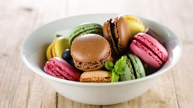 colorful macaroons