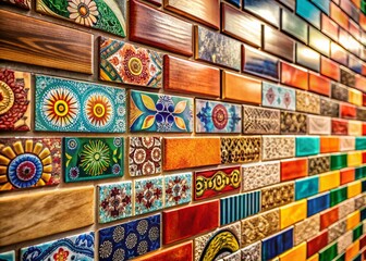 Vibrant Modern Ceramic Brick Tiles Wall Design, Colorful Patterns and Textures for Interior Decor Inspiration