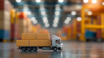 Transport and deliver goods efficiently with modern freight trucks and shipping containers
