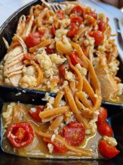 spaghetti with seafood