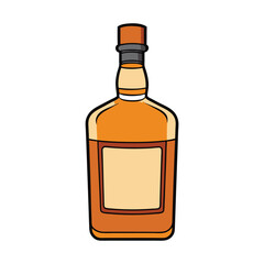 elegant whiskey bottle with blank label