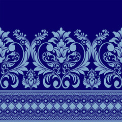 Seamless damask pattern with a classic floral design.African embroidery patterns, paisley, boho, floral ikat, ethnic floral designs, ikat sari, ikat patterns and ethnic patterns.