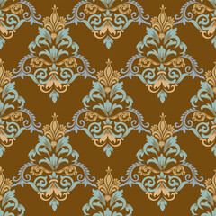 Seamless damask pattern with a classic floral design.African embroidery patterns, paisley, boho, floral ikat, ethnic floral designs, ikat sari, ikat patterns and ethnic patterns.