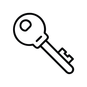 recommend clip art: Vintage Skeleton Key Outline Icon, Minimalist black outline of a vintage skeleton key, representing security, access, and antiquity, ideal for retro and key-related designs.
                    