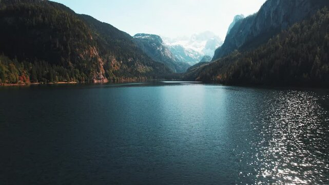 Gosauseen Lake Gosau in Salzkammergut District in Austria. Alpine Lake