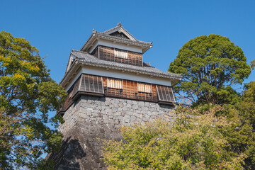 Under construction kumamoto castle after earth quake, Kumamoto, Kyushu, Japan