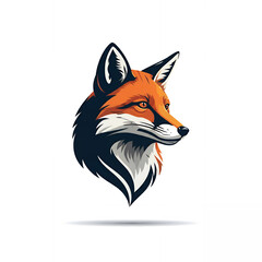 Obraz premium Majestic Red Fox Head Illustration