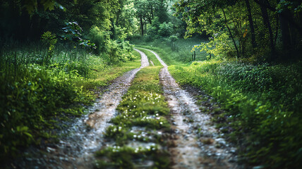 Naklejka premium The concept of the road is a path, a symbol of freedom