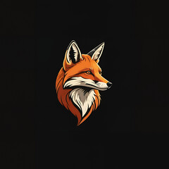 Obraz premium Majestic Red Fox Head Illustration