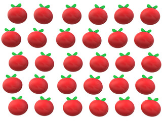 set of red apples