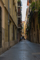 narrow old streets in the historic district