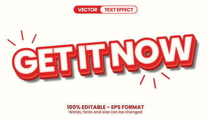 Get It Now 3d Sale Vector Text Effect