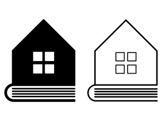 book house logo design icon design vector illustration tamplet, isolated on white