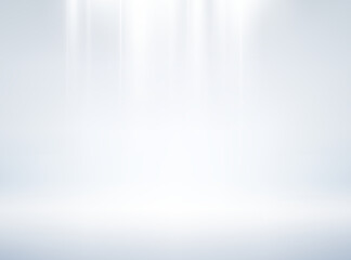Empty gray studio background. Abstract gradient white and gray background. Gray wall room with spotlights. Space for selling products on the website. Vector illustration.