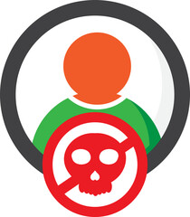user with skull icon