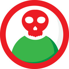 user with skull icon