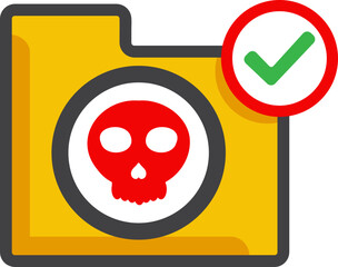 file folder with skull icon