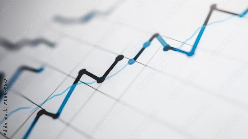 Fototapete abstract graphs and data visualization elements