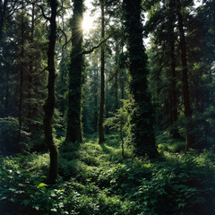 Fototapeta premium footpath in the woods